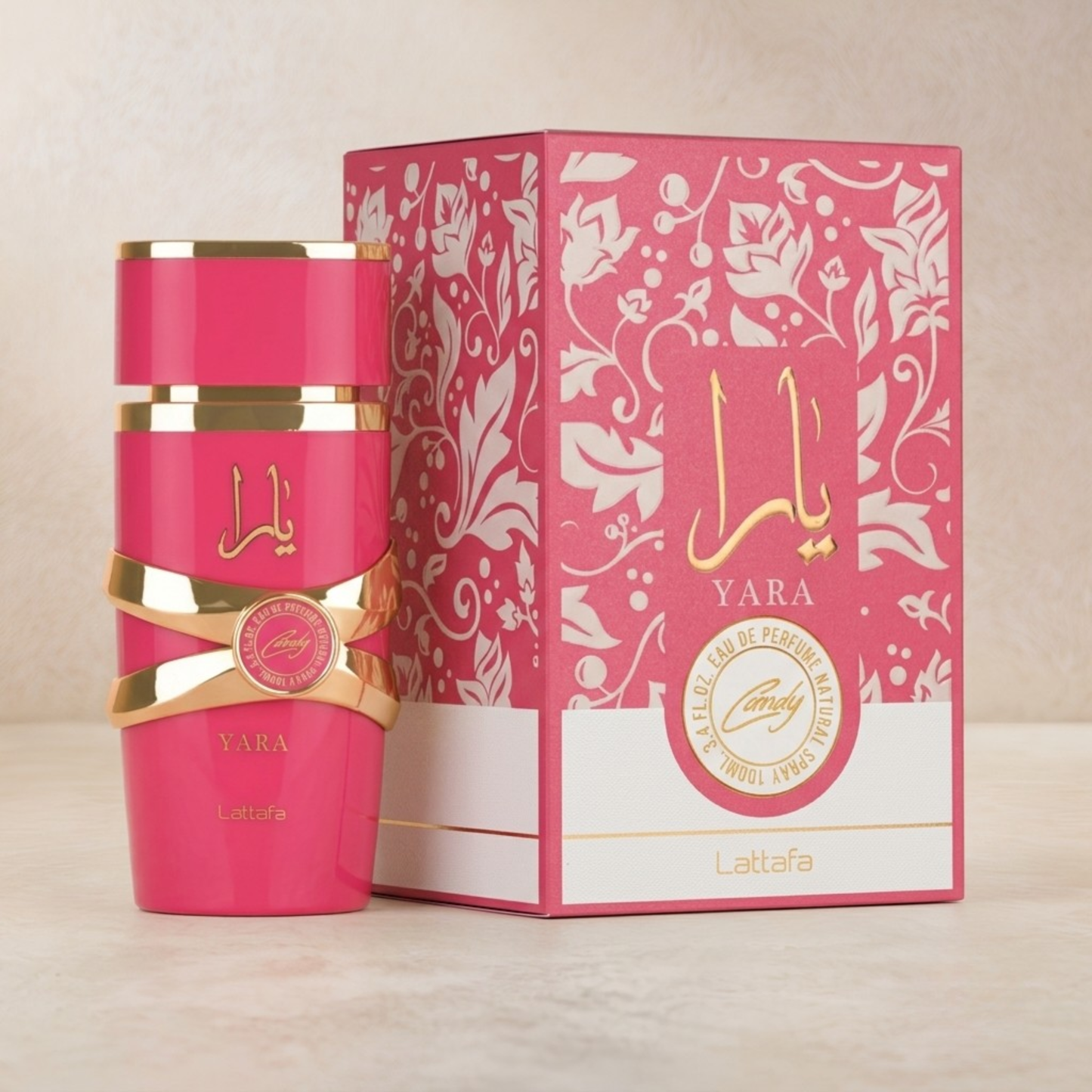 Yara Candy by Lattafa bottle and box