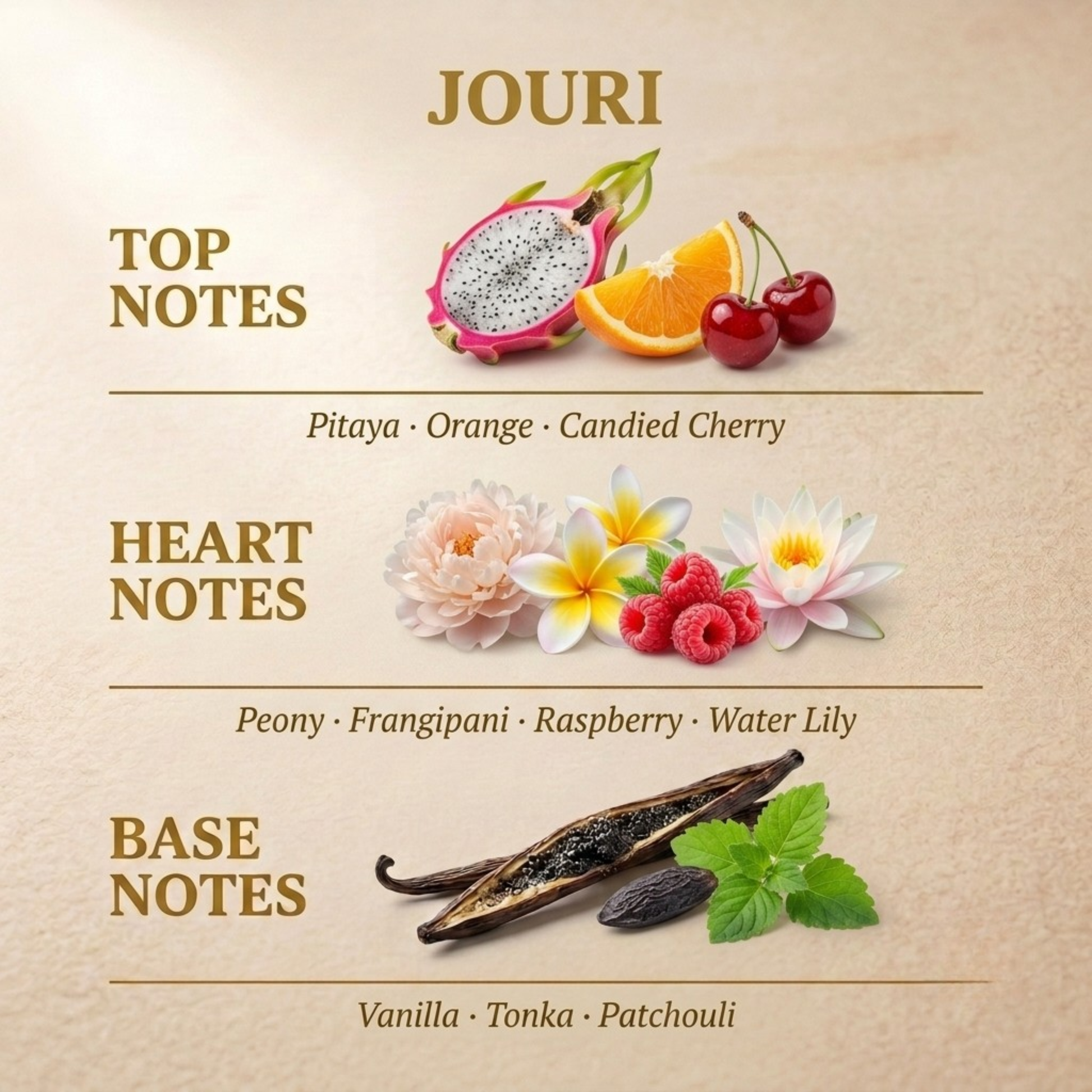 Jouri Women by Lattafa fragrance notes