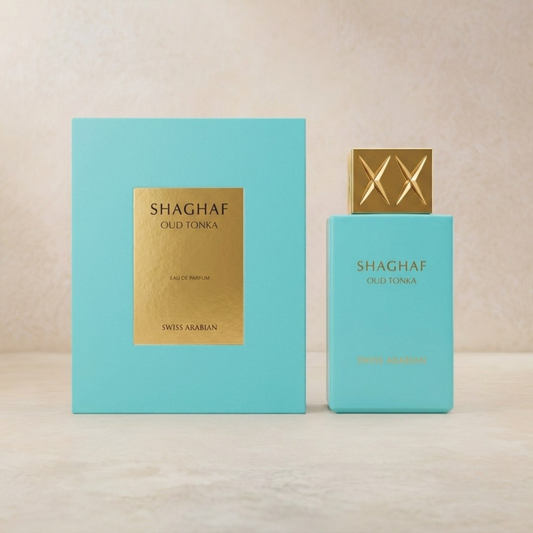 Shaghaf Oud Tonka bottle and box