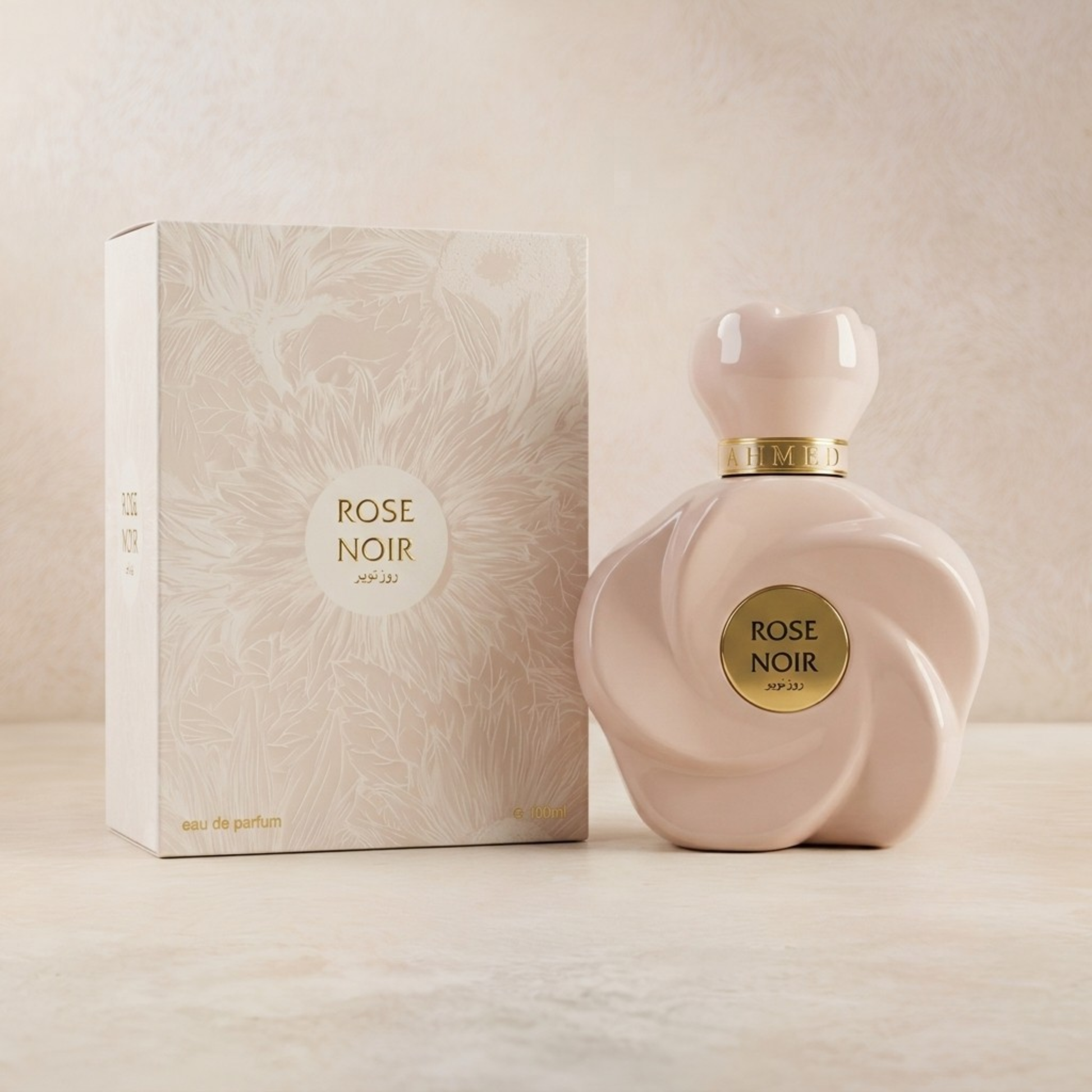 Rose Noir by Ahmed Al Maghribi bottle and box
