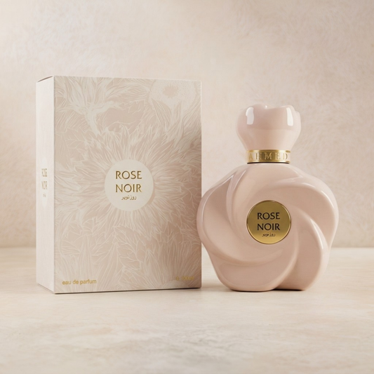 Rose Noir by Ahmed Al Maghribi bottle and box