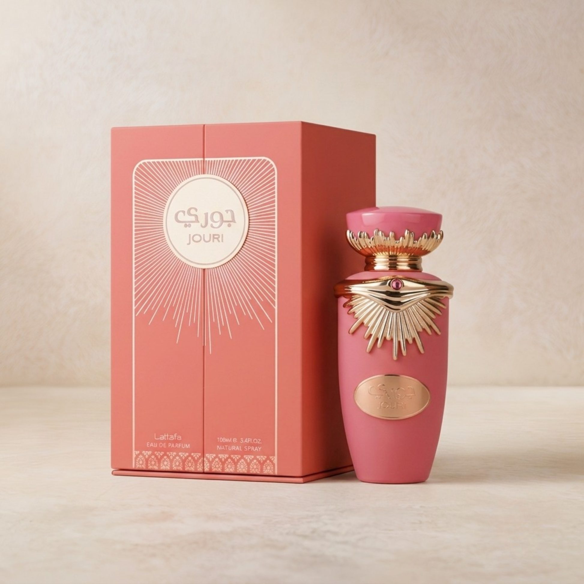 Jouri Women by Lattafa bottle and box