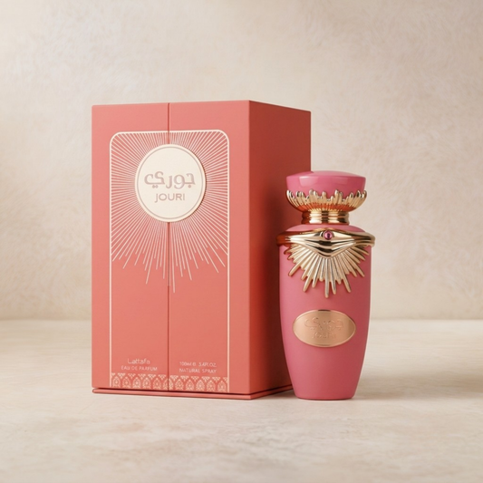 Jouri Women by Lattafa bottle and box